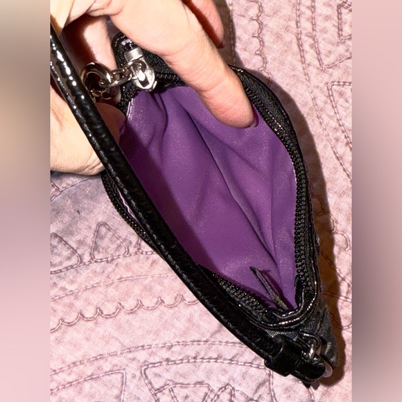 Coach Black and Gray Animal Print Wristlet - Picture 6 of 6